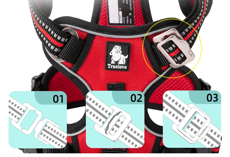 Pet Reflective Nylon Dog Harness