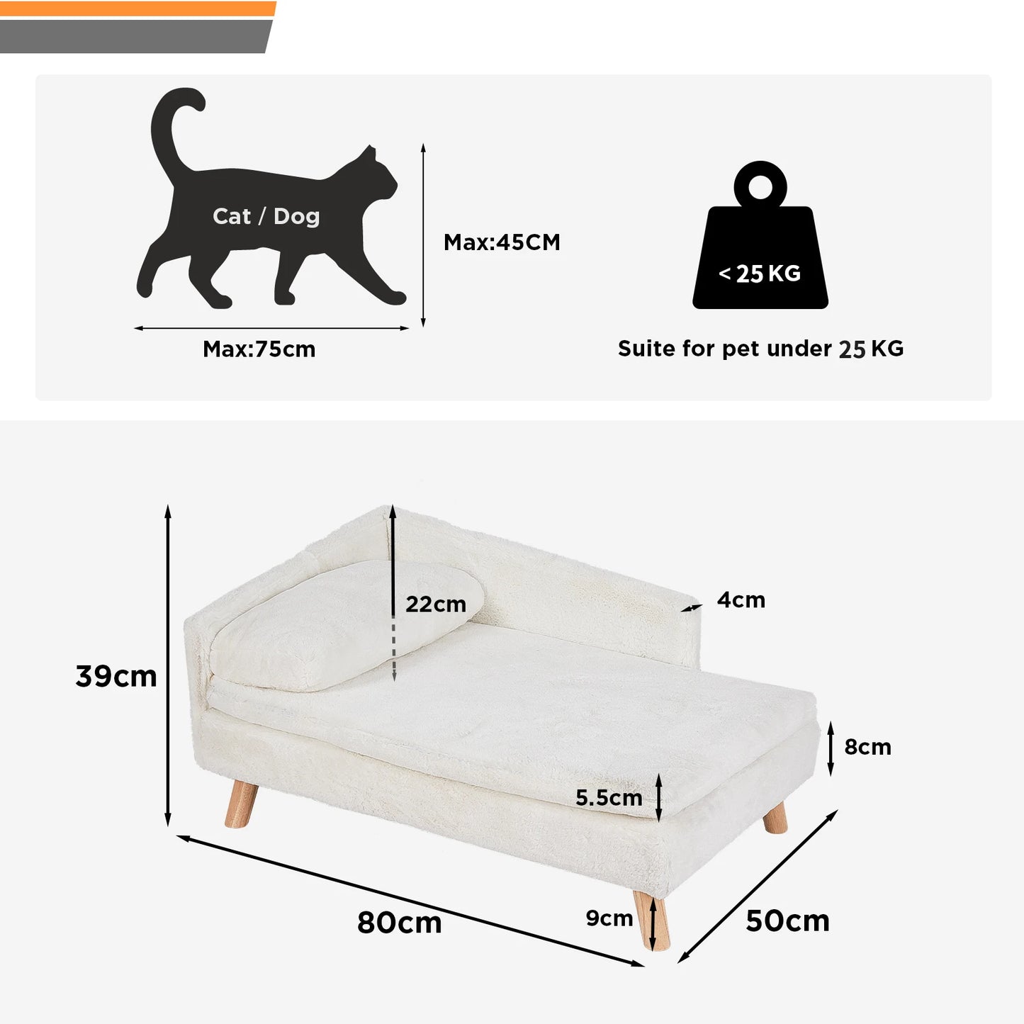 Solid Wood Elevated Pet Bed