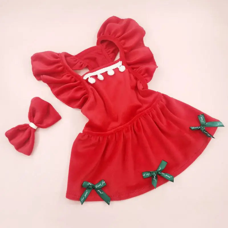 Red Skirt Costume For Cats