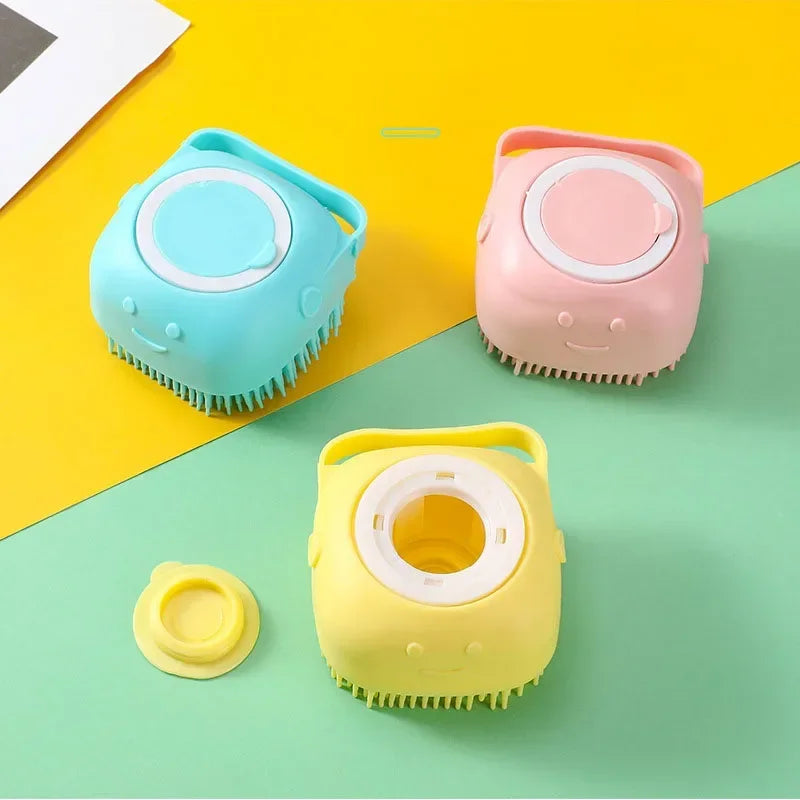 Pet Bathing Brush & Shampoo Dispenser