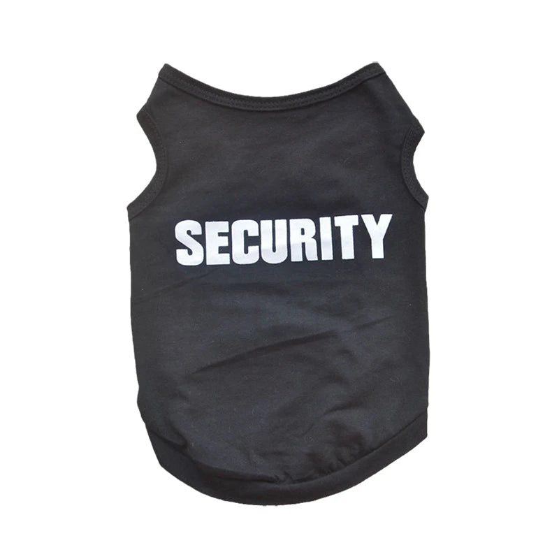 Security Written Summer Vest for Small Dogs