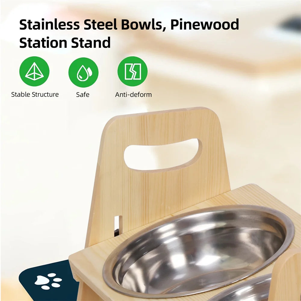 Height Adjustable Elevated Dog Bowls