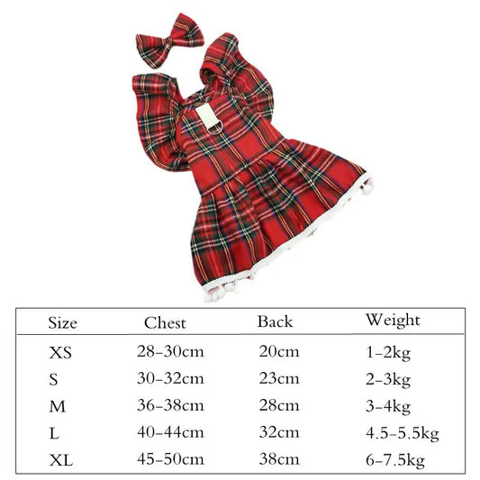 Red Skirt Costume For Cats