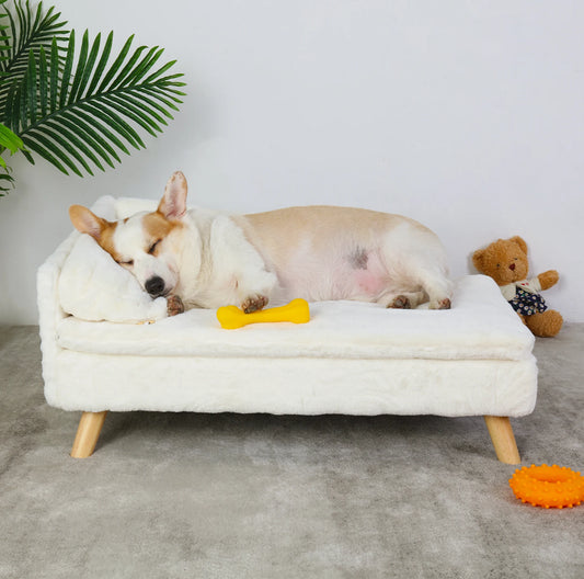 Solid Wood Elevated Pet Bed
