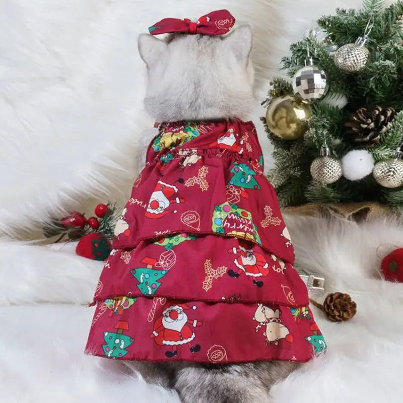 Red Skirt Costume For Cats
