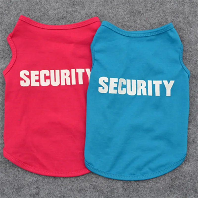 Security Written Summer Vest for Small Dogs