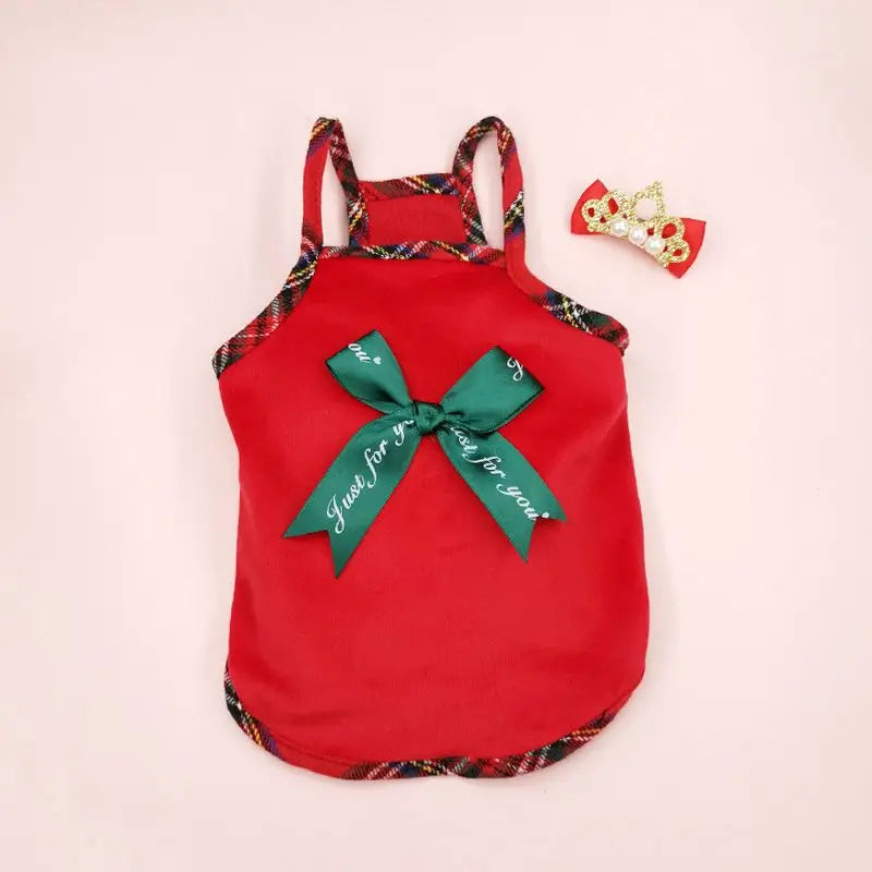 Red Skirt Costume For Cats