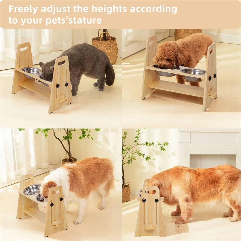Height Adjustable Elevated Dog Bowls