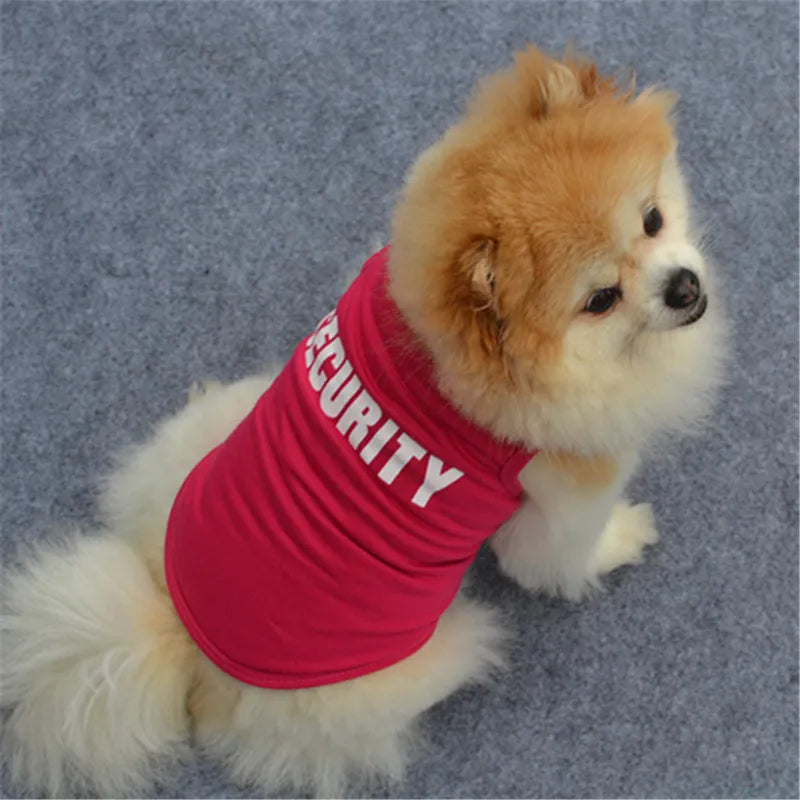 Security Written Summer Vest for Small Dogs