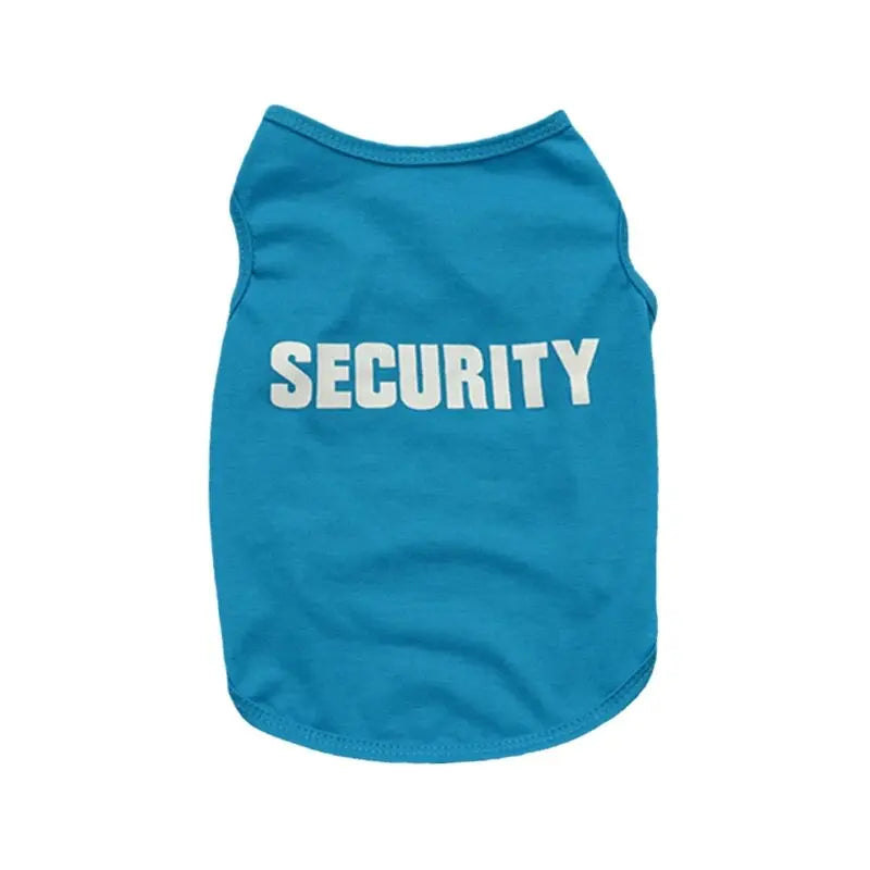 Security Written Summer Vest for Small Dogs