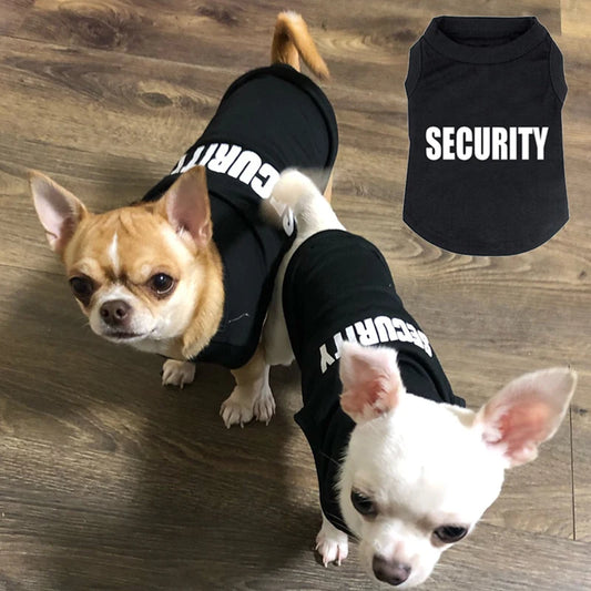 Security Written Summer Vest for Small Dogs