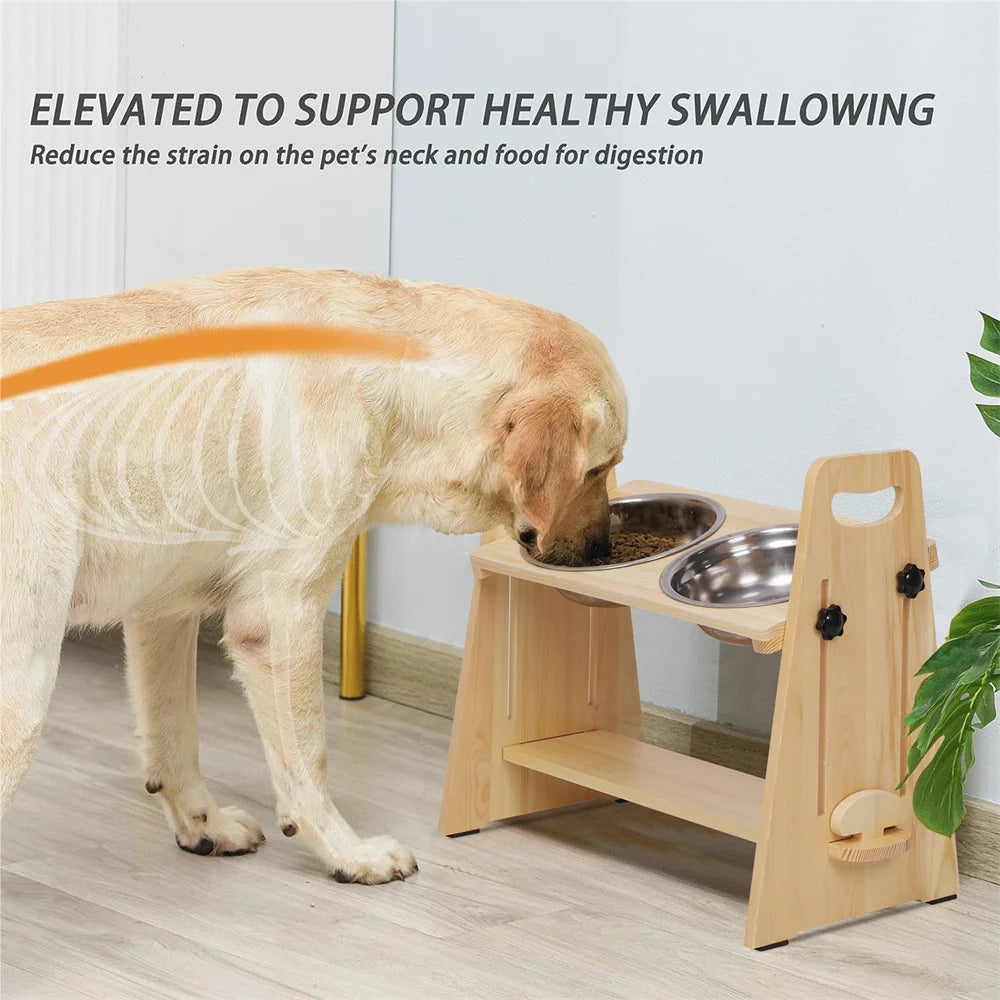 Height Adjustable Elevated Dog Bowls