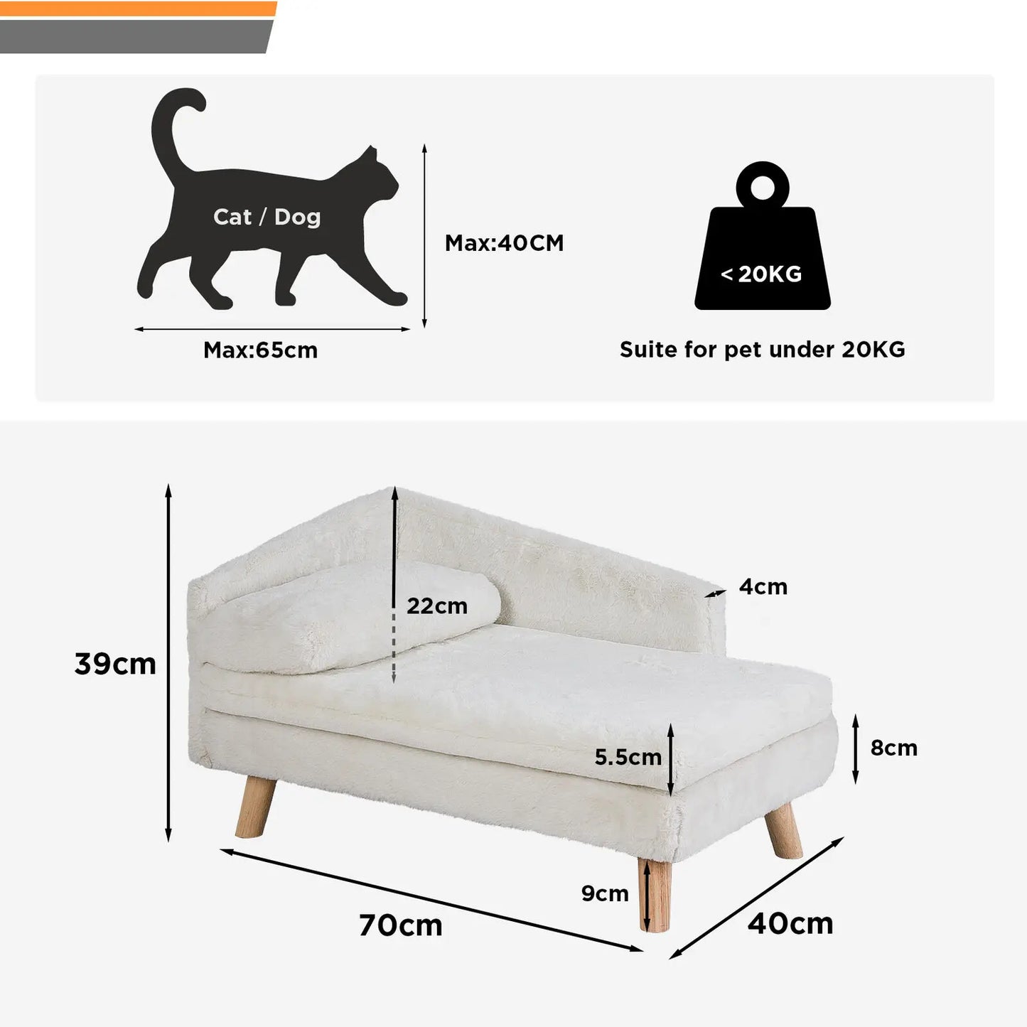 Solid Wood Elevated Pet Bed