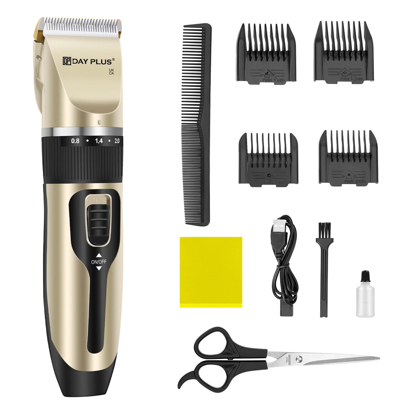Professional Pet Hair Trimmer, Scissors, Comb Set