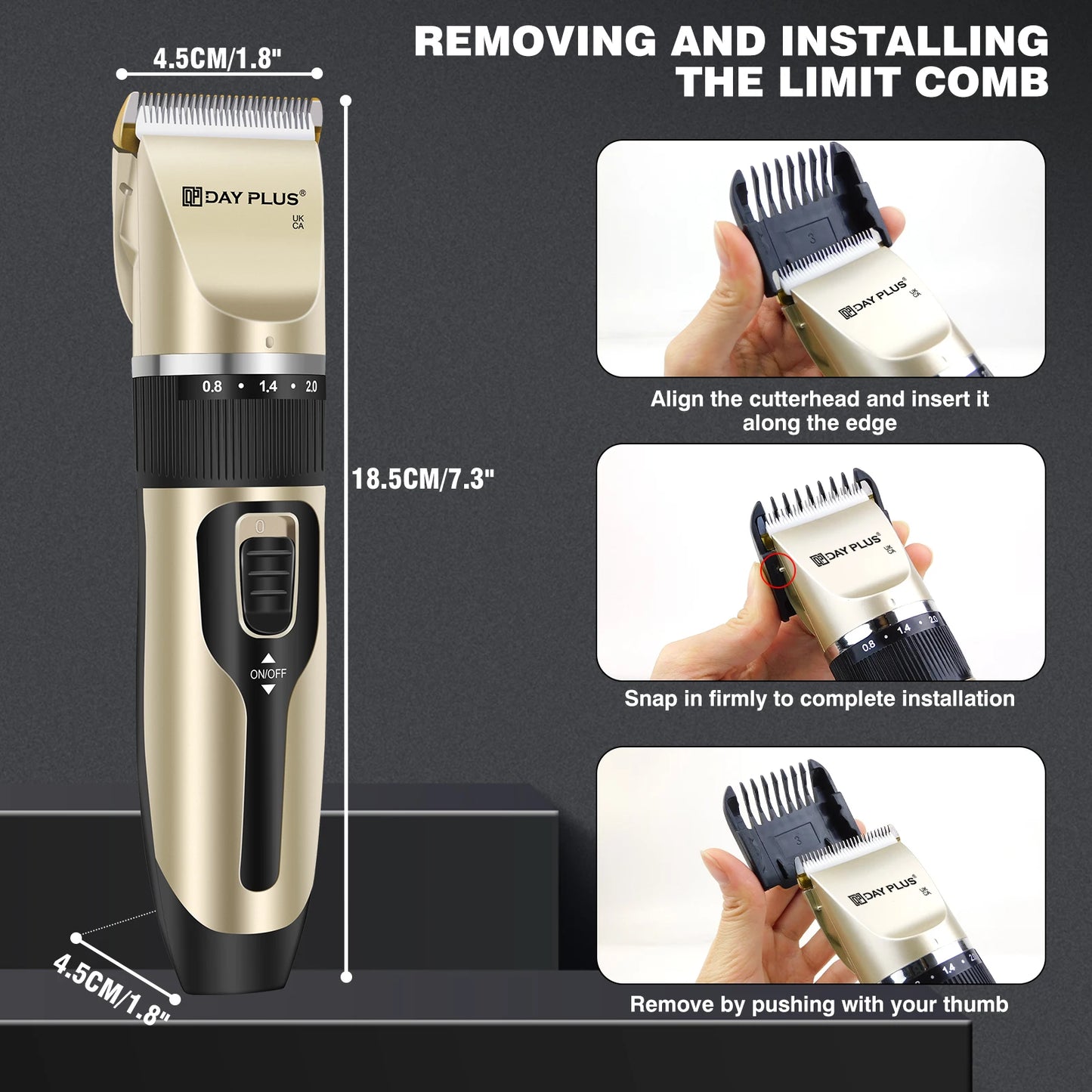 Professional Pet Hair Trimmer, Scissors, Comb Set