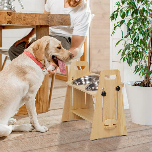 Height Adjustable Elevated Dog Bowls