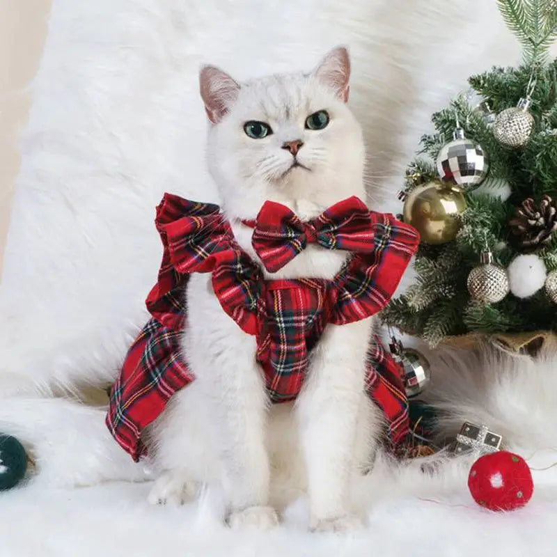 Red Skirt Costume For Cats