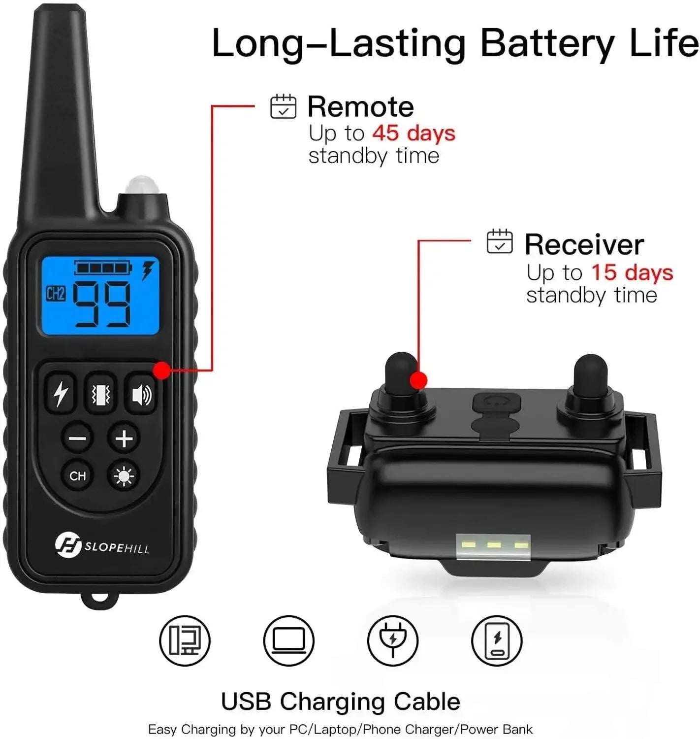 800m Range Remote Control Electric Pet Dog Training Collar
