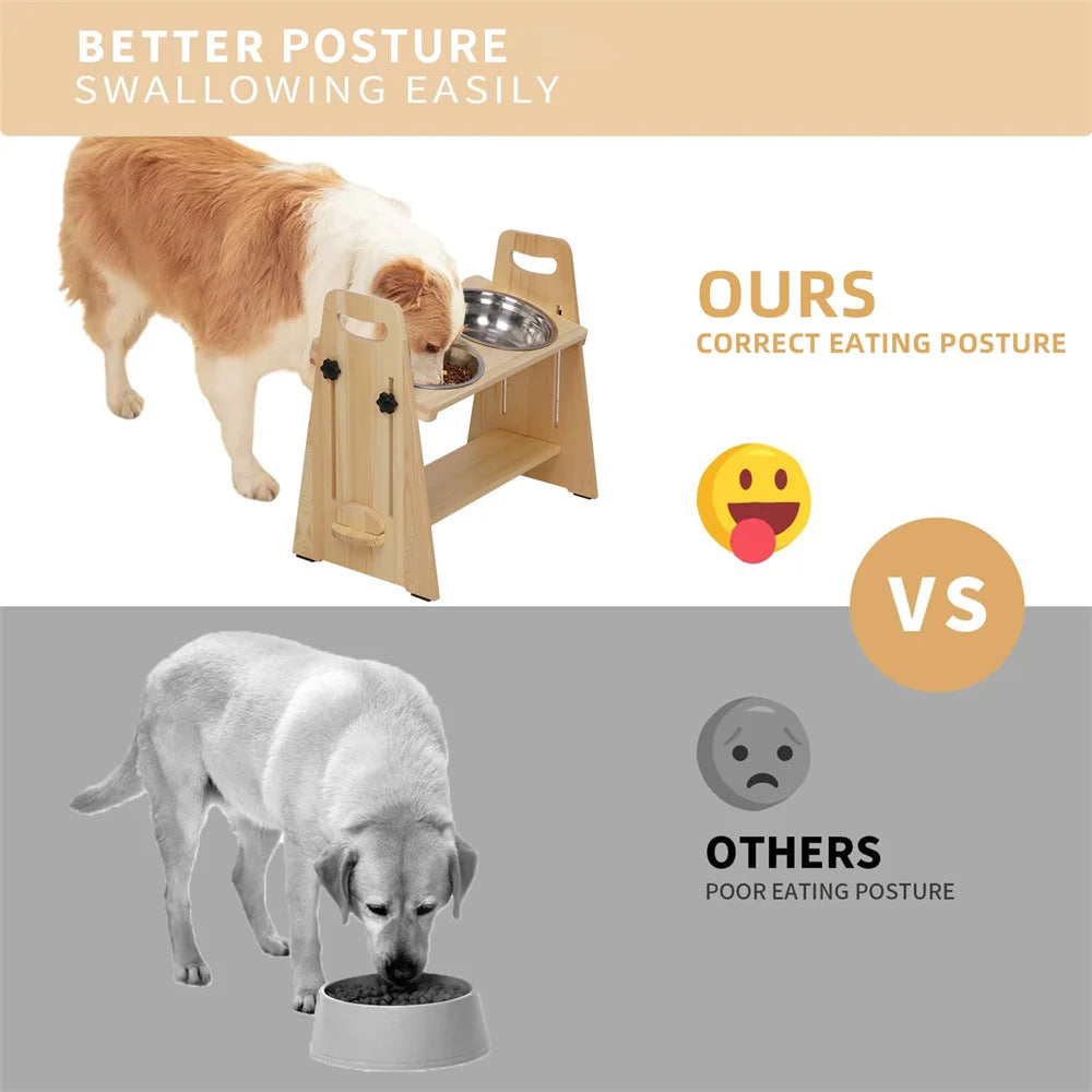 Height Adjustable Elevated Dog Bowls
