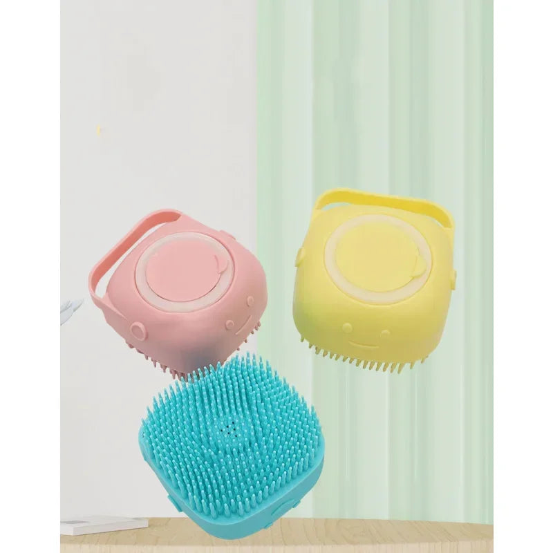 Pet Bathing Brush & Shampoo Dispenser