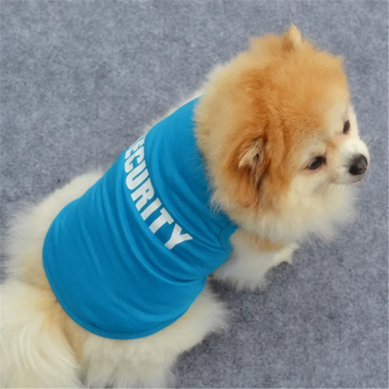 Security Written Summer Vest for Small Dogs
