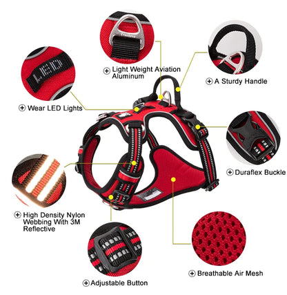 Pet Reflective Nylon Dog Harness