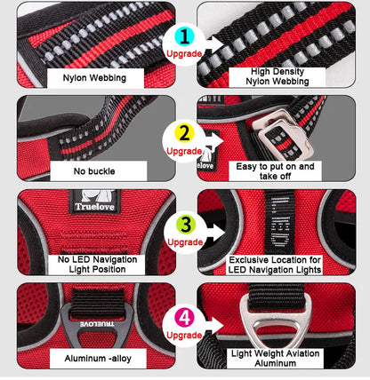 Pet Reflective Nylon Dog Harness