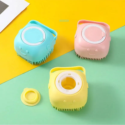Pet Bathing Brush & Shampoo Dispenser