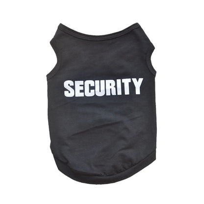 Security Written Summer Vest for Small Dogs
