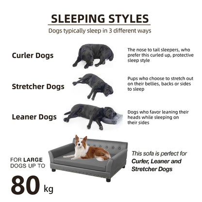 Microfiber Leather Dog Bed