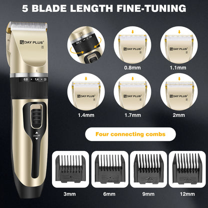 Professional Pet Hair Trimmer, Scissors, Comb Set