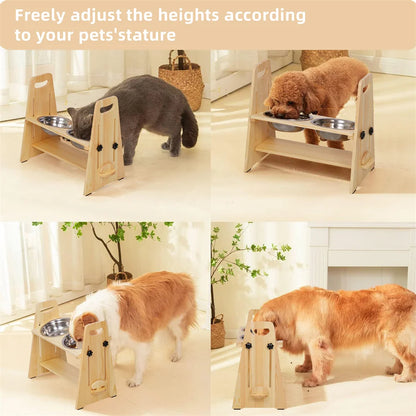 Height Adjustable Elevated Dog Bowls