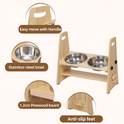 Height Adjustable Elevated Dog Bowls