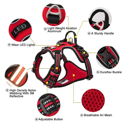 Pet Reflective Nylon Dog Harness