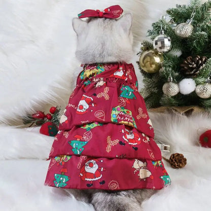 Red Skirt Costume For Cats