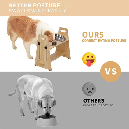 Height Adjustable Elevated Dog Bowls
